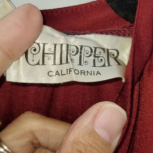 Chipper 70s 80s Long Sleeve Dress Button up Front and Drawstring Waist Vintage - Picture 7 of 16